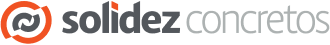 Logo horizontal colorida da Solidez Concretos